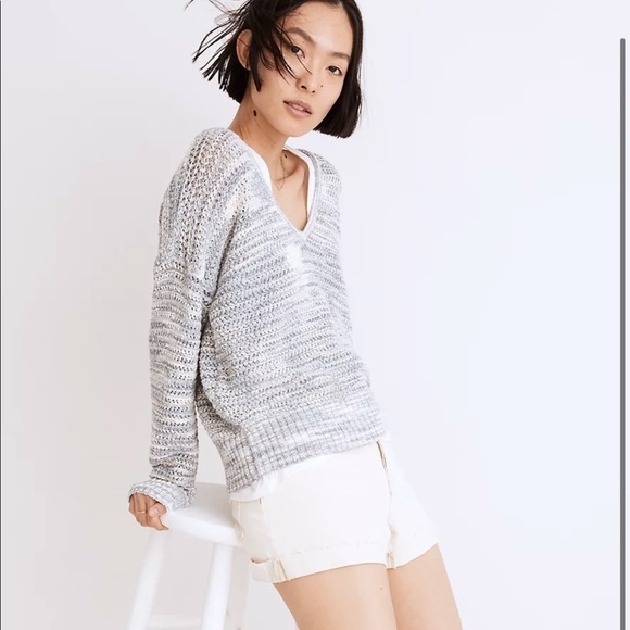Madewell Southbrook Open-Stitch Pullover Sweater in Space-Dye SZ XS - Picture 1 of 7